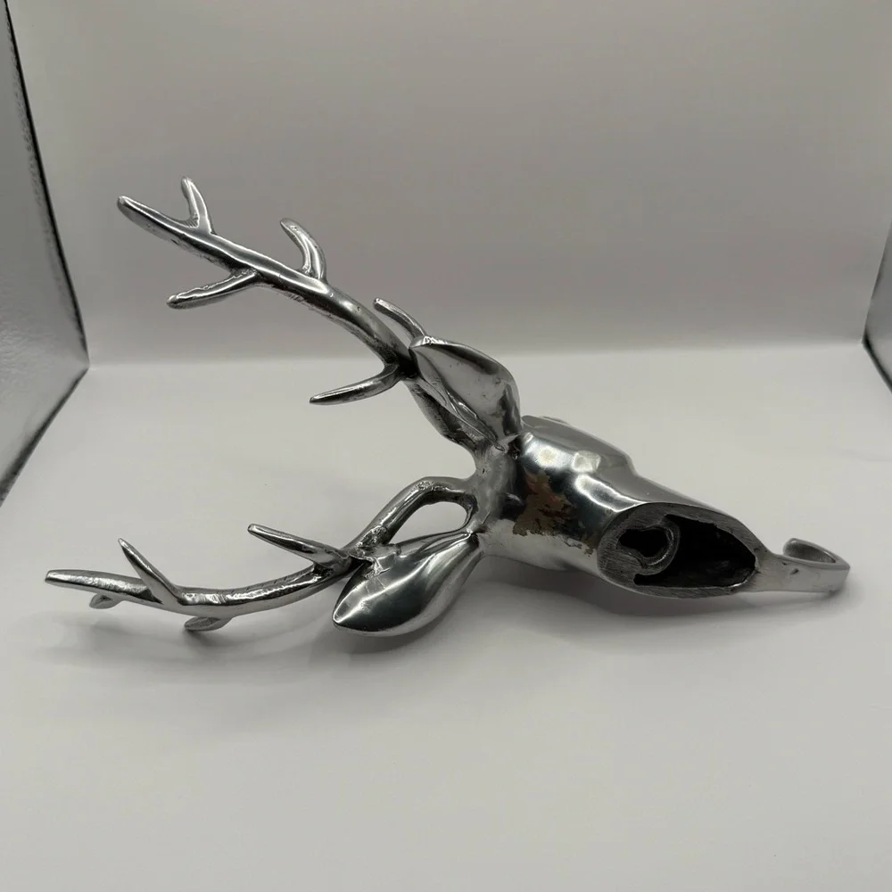 Z Gallerie Silver Stag Deer Head Hook Wall Decor